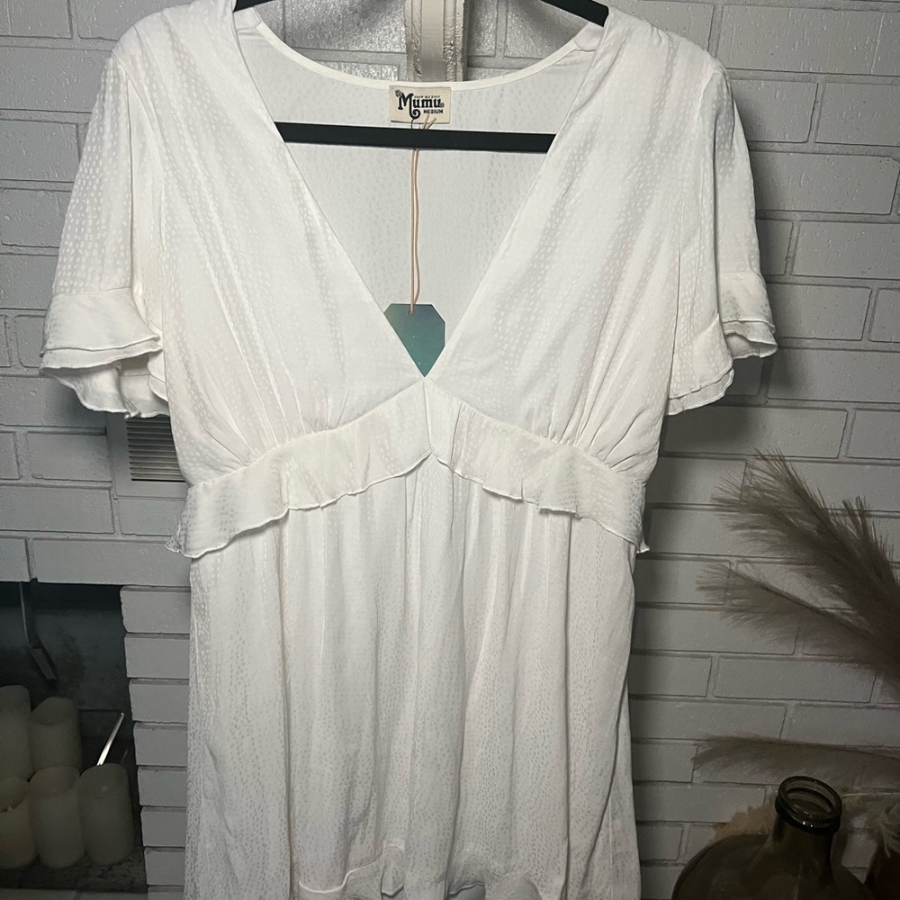 Show Me Your MuMu White Mini Dress